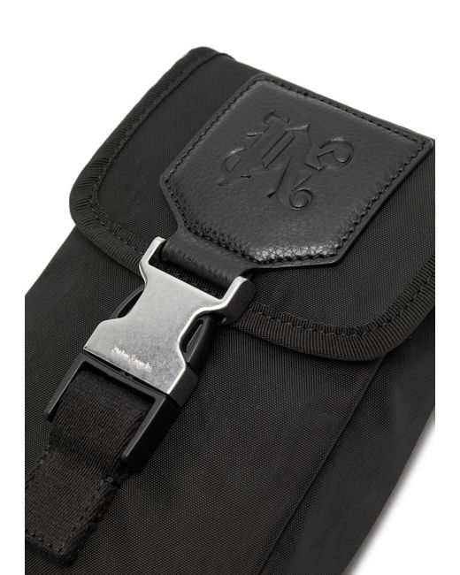 Palm Angels Black Logo Canvas Cross-body Bag for men