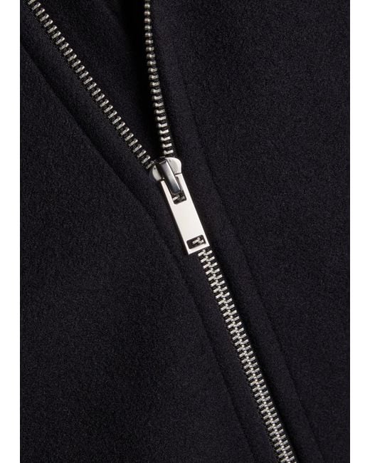 Studio Nicholson Black Etna Hooded Wool And Cashmere-Blend Jacket