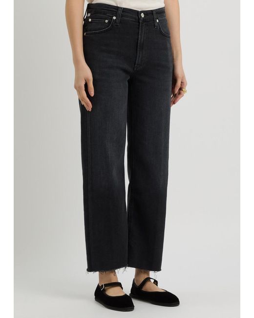 Citizens of Humanity Blue Palma Cropped Straight-Leg Jeans