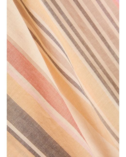 Faithfull The Brand Pink Aina Striped Cotton Top