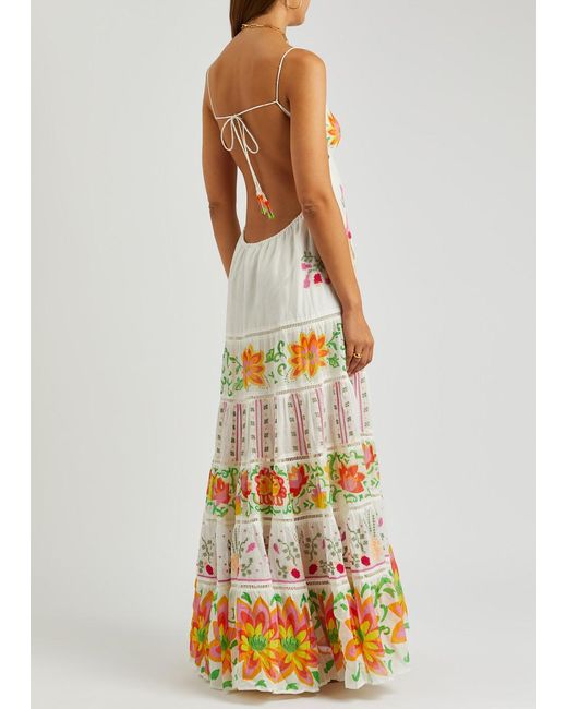 FARM Rio Red Mixed Neon Floral Maxi Dress | Lyst