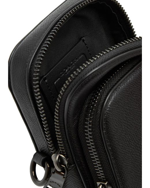 COACH Black Phone Leather Cross-body Bag
