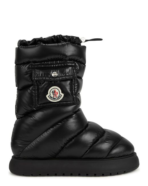 Moncler Black Gaia Quilted Nylon Snow Boots for men