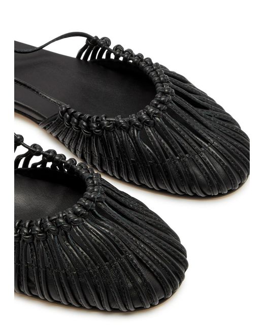 Hereu Black Mantera Leather Sandals for men