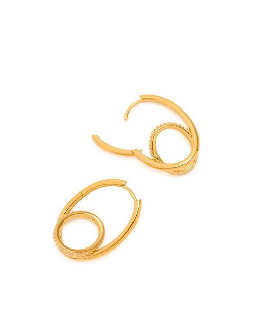 Otiumberg Metallic Spiralis Pavé 14Kt Vermeil Hoop Earrings