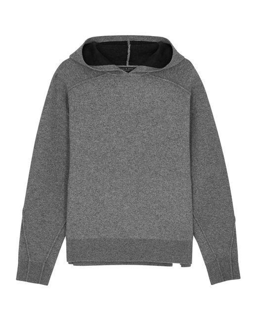 Rag & Bone Gray Bridget Hooded Wool-blend Sweatshirt