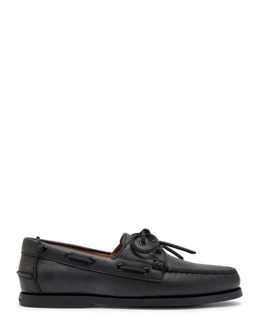 Polo Ralph Lauren Black Merton Grained Leather Loafers for men