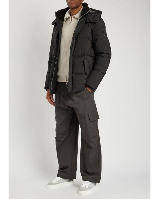 Moose Knuckles Black Everest 3Q Shell Puffer Coat for men