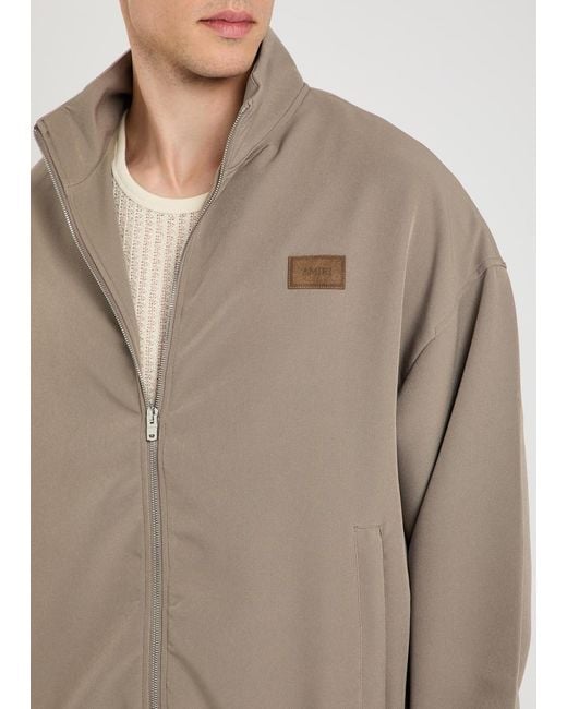 Amiri Natural Logo-Appliquéd Cady Track Jacket for men
