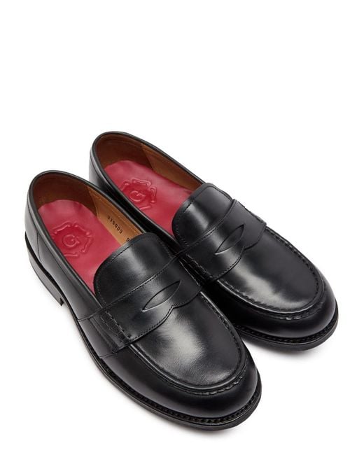 GRENSON Black Nate Leather Loafers for men