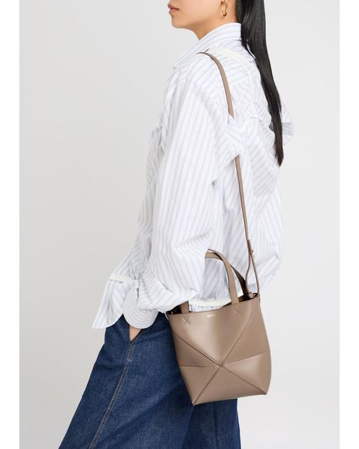 Loewe Natural Puzzle Fold Mini Leather Tote