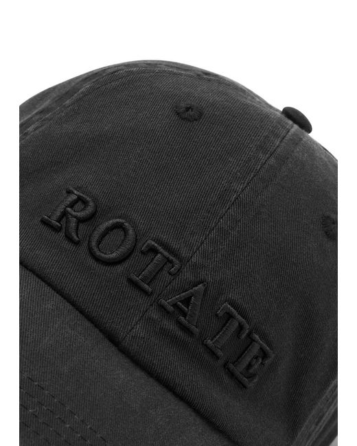 ROTATE SUNDAY Black Logo-Embroidered Cotton Cap