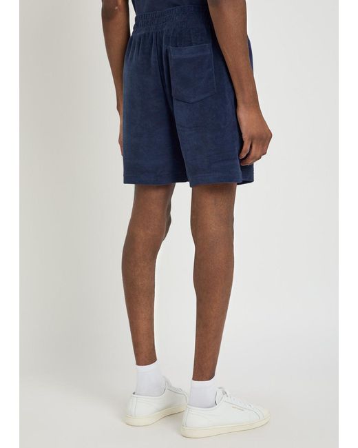 Polo Ralph Lauren Blue Logo-Embroidered Terry Shorts for men