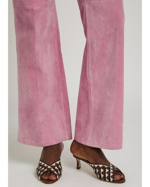 Manolo Blahnik White Trofesamu 50 Cross-Over Wool And Leather Sandals