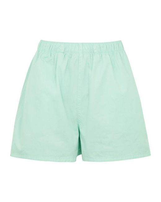 COLORFUL STANDARD Green Cotton-Twill Shorts