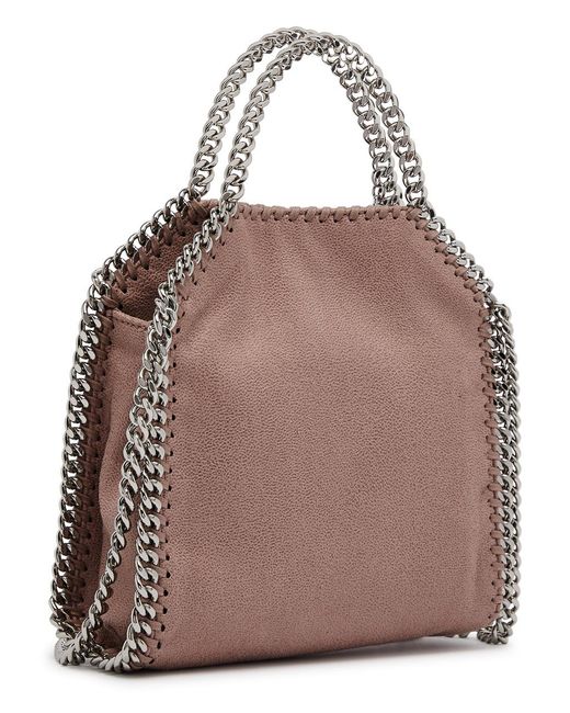 Stella McCartney Brown Falabella Tiny Faux Suede Tote