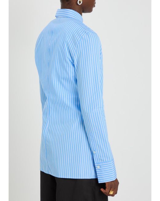 Totême Blue Striped Cotton-Poplin Shirt
