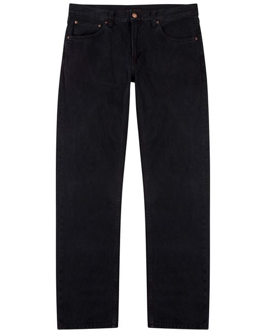 Nudie Jeans Blue Gritty Jackson Straight-Leg Jeans, Jeans, Faded for men