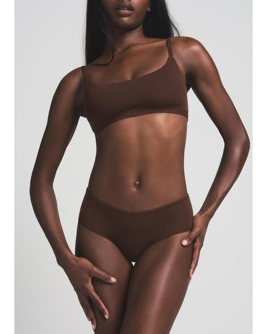 Skims Brown Stretch-Jersey Briefs