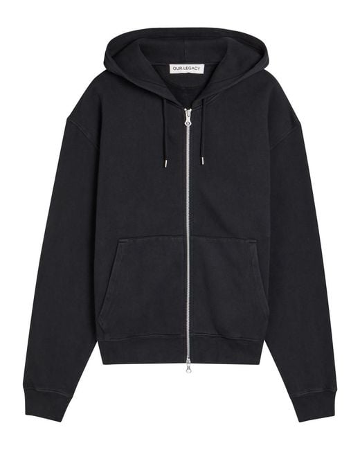 Our Legacy Black Rascal Hooded Cotton Sweatshirt for men