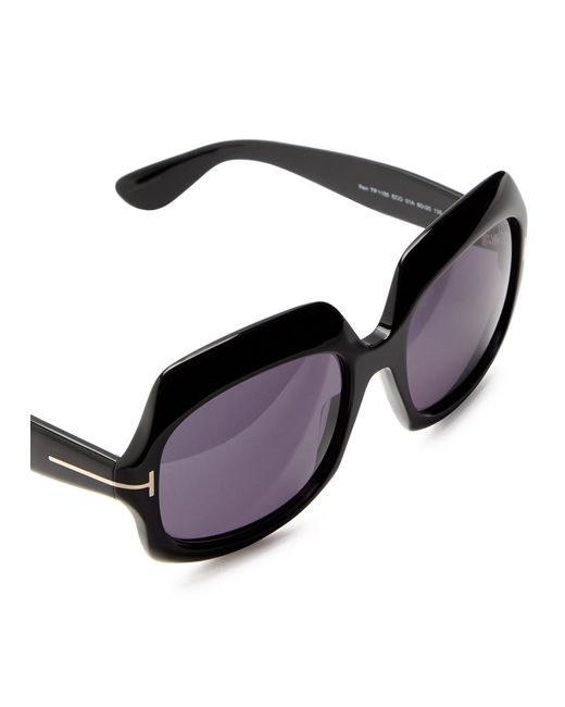 Tom Ford Black Ren Oversized Sunglasses