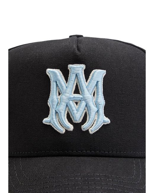 Amiri Black Logo-Embroidered Canvas Cap for men
