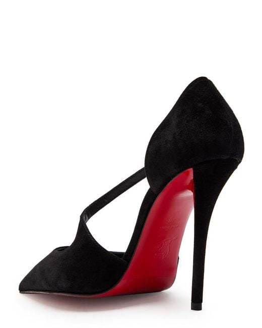 Christian Louboutin Black Miss Ziggyta 100 Suede Pumps
