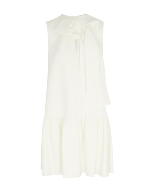 Roksanda White Petra Draped Mini Dress