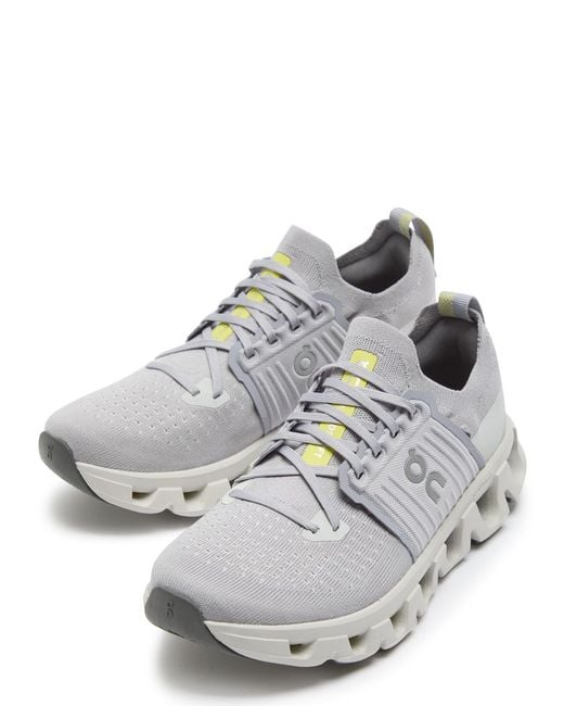 On Shoes Gray Cloudswift 4 Panelled Mesh-Knit Sneakers