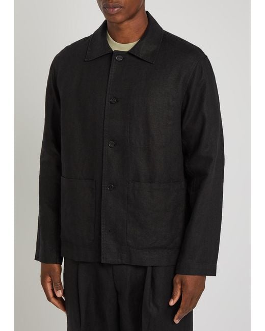 NN07 Black Morgan Linen Jacket for men