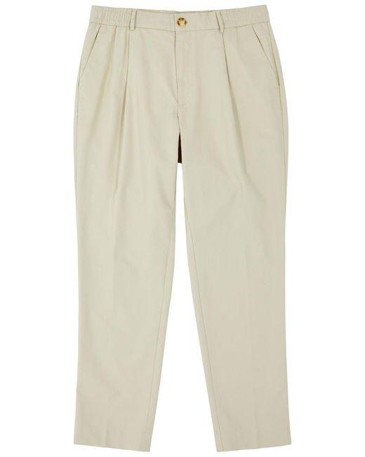 CHE Natural Pleated Cotton-Blend Chinos for men