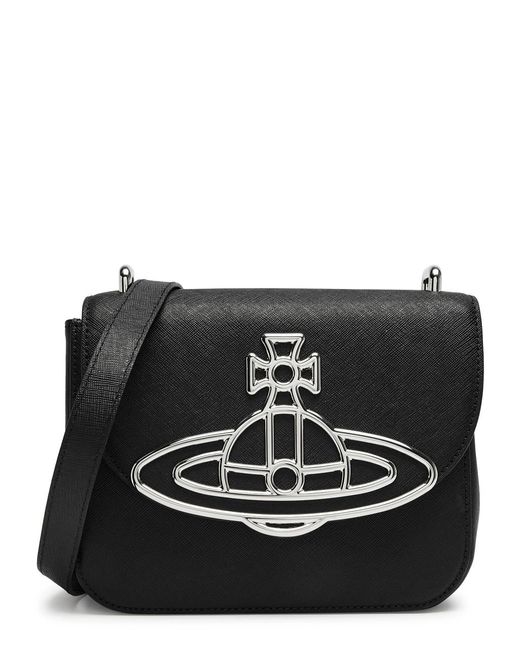 Vivienne Westwood Black Linda Saffiano Leather Cross-body Bag