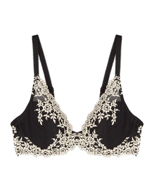 Wacoal Black Embrace Lace Plunge Bra