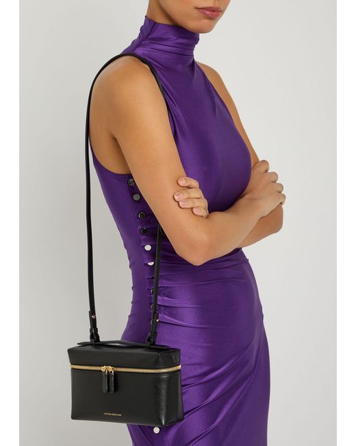 Victoria Beckham Black Vanity Leather Cross-Body Bag