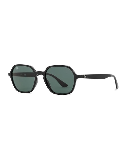 Ray-Ban Green Tortoiseshell Hexagon-frame Sunglasses for men