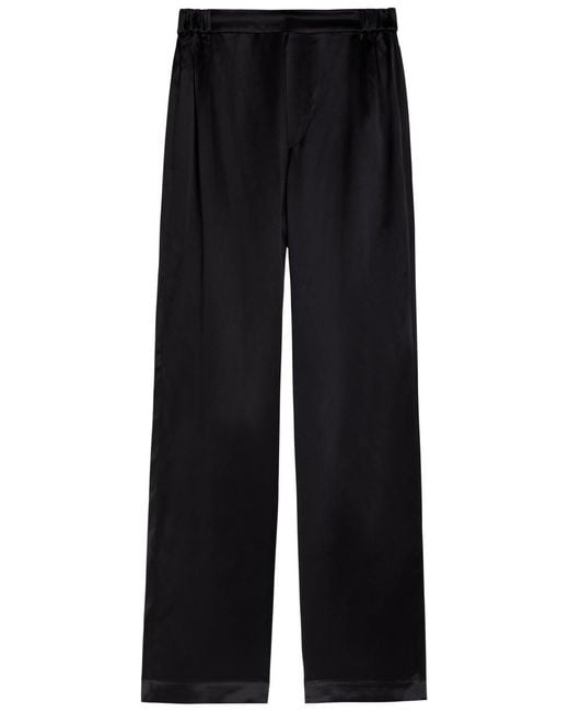 Delos Black Gilbert Silk Trousers