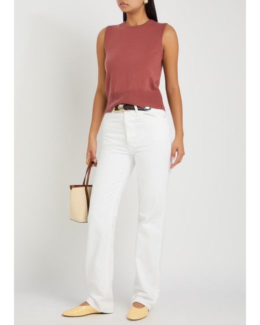 Vince Red Wool And Cashmere-Blend Vest