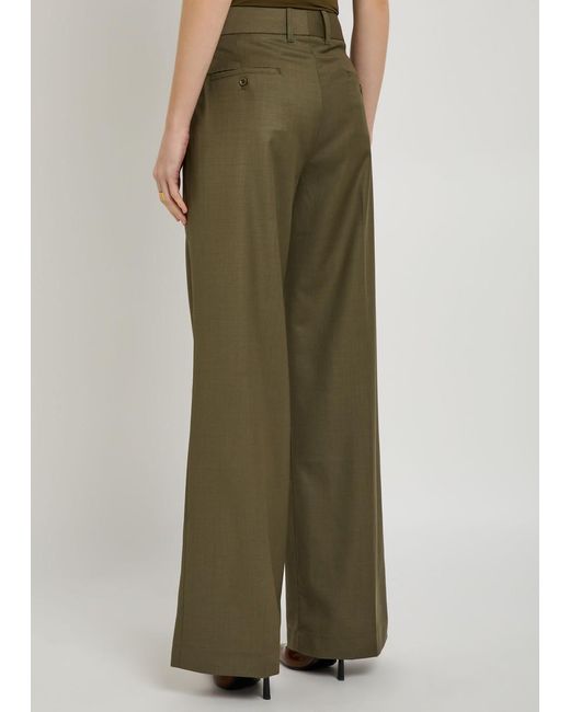 Ronny Kobo Green Rowley Straight-Leg Trousers