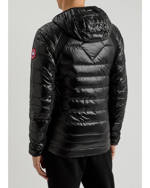 Canada Goose Black Hybridge Lite Hooded Shell Jacket for men
