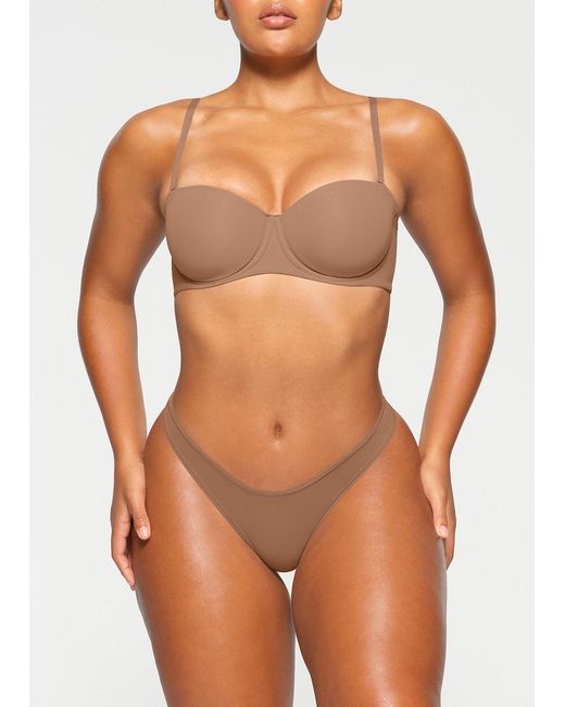 Skims Brown Strapless Bra