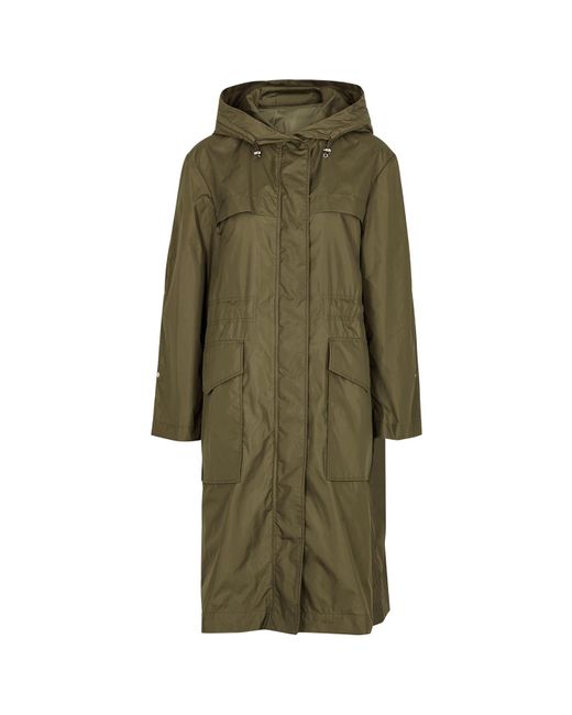 Moncler Green Hiengu Army Hooded Shell Coat