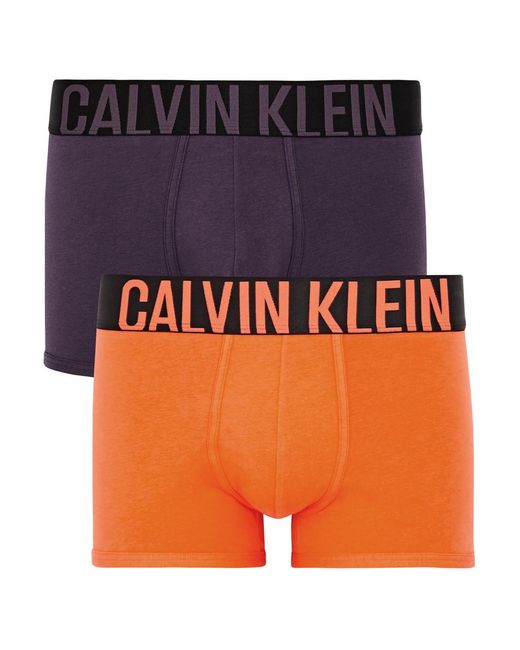 Calvin Klein Orange Intense Power Stretch-cotton Trunks for men