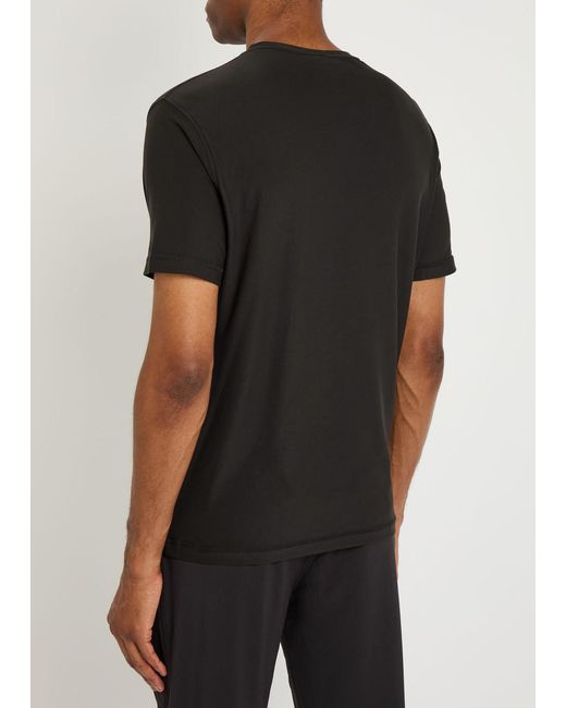 vuori Black Strato Tech Stretch-Jersey T-Shirt for men