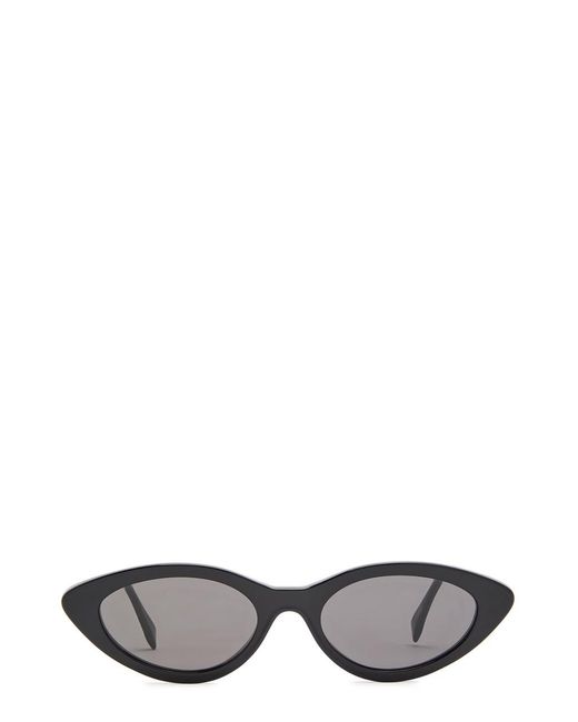 Fendi White Graphy Narrow Cat-Eye Sunglasses
