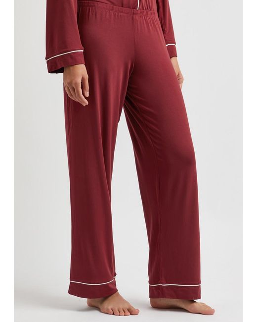 Eberjey Red Gisele Stretch-modal Pyjama Set