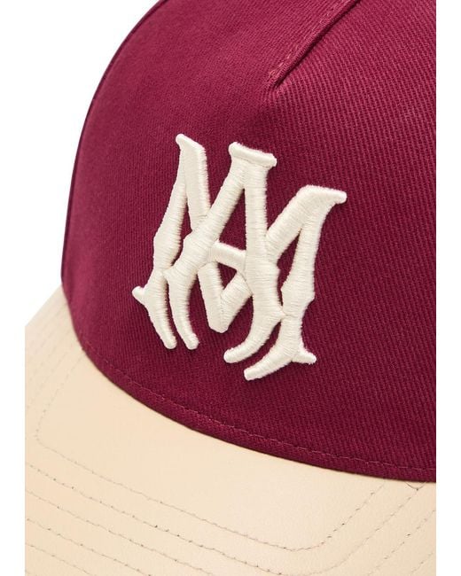 Amiri Two Tone Logo-Embroidered Cotton Cap for men
