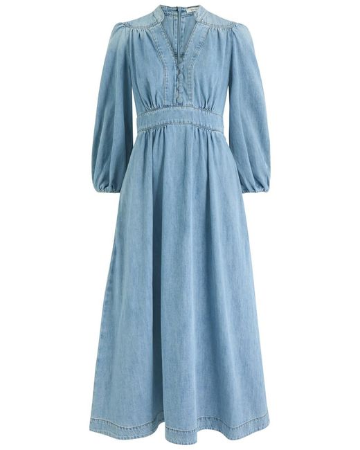 ワンピース ZIMMERMANN LUCKY LINEN MIDI DRESS ZIMMERMANN Lucky belted broderie anglaise linen midi shirt