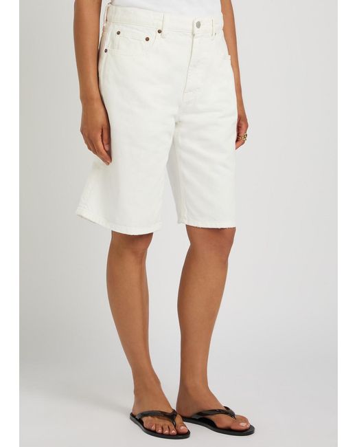 Polo Ralph Lauren White Bermuda Denim Shorts