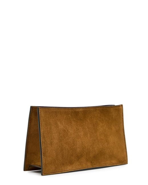 Metier Brown Ease Suede Clutch