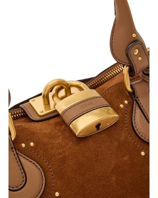Chloé Brown Paddington Suede Shoulder Bag